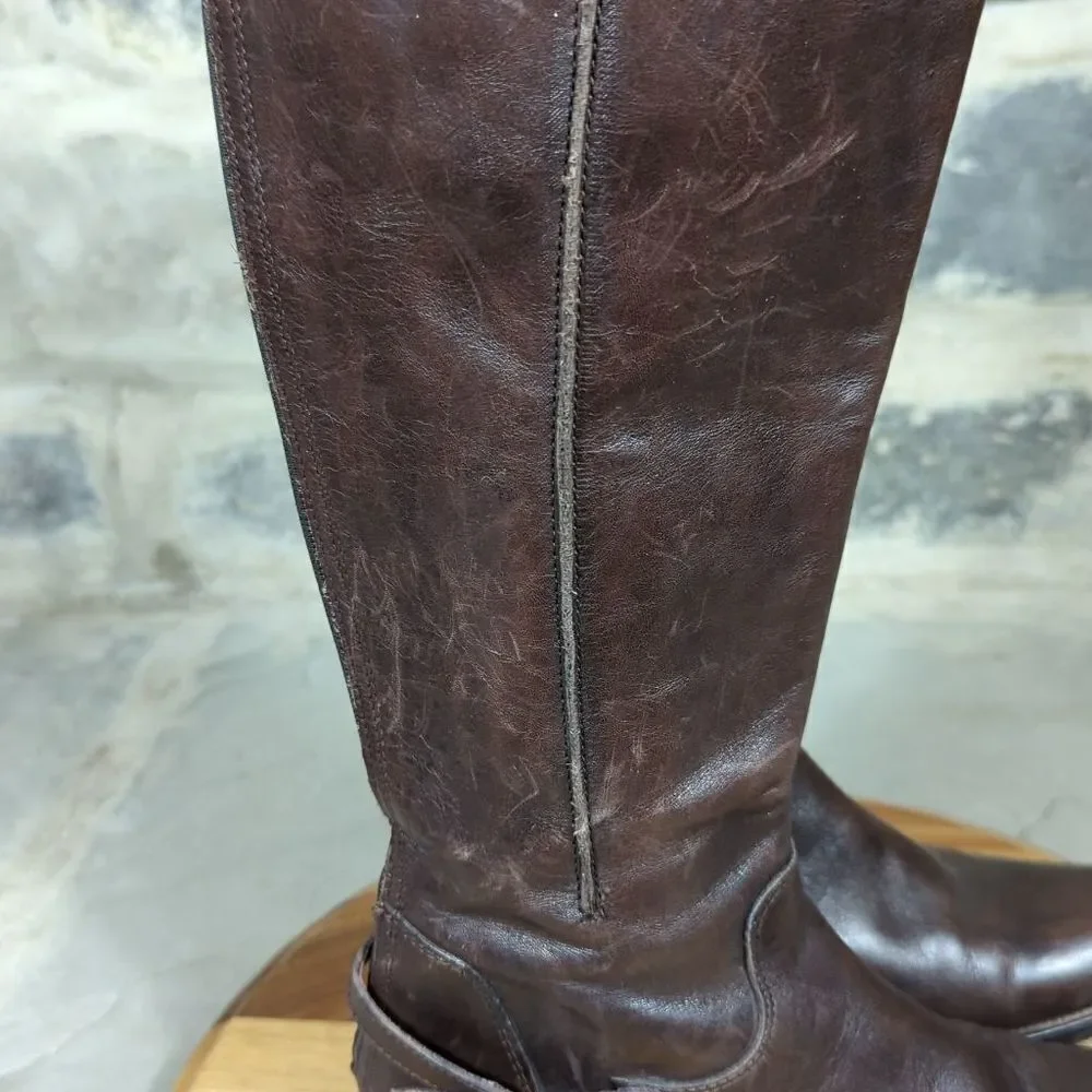 LAVORAZIONE Artigianale Brown leather riding‎ boots size 36